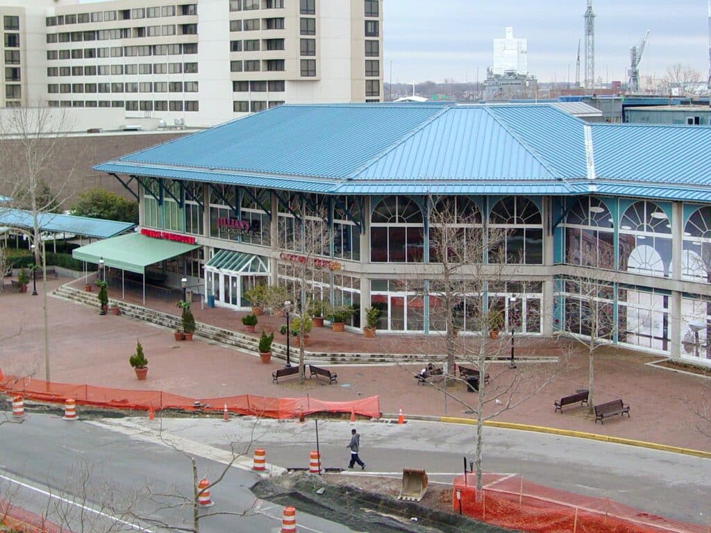 The Waterside shopping and entertainment district in Norfolk, Virginia